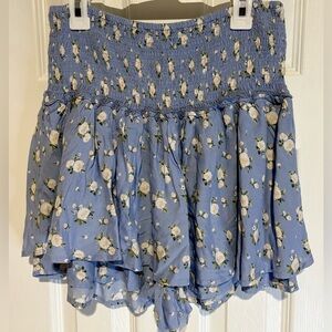Hollister Blue Floral Women's Skorts